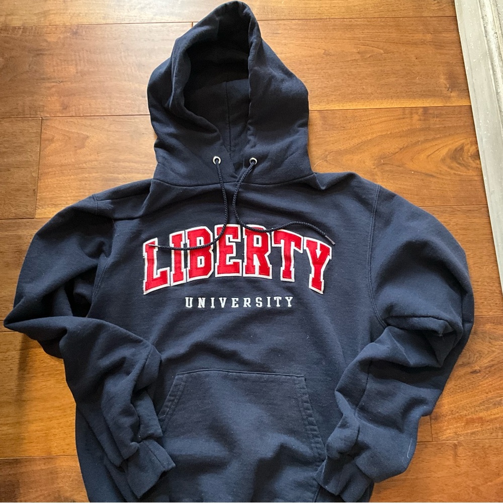 Liberty University Champion Navy Blue Hoodie